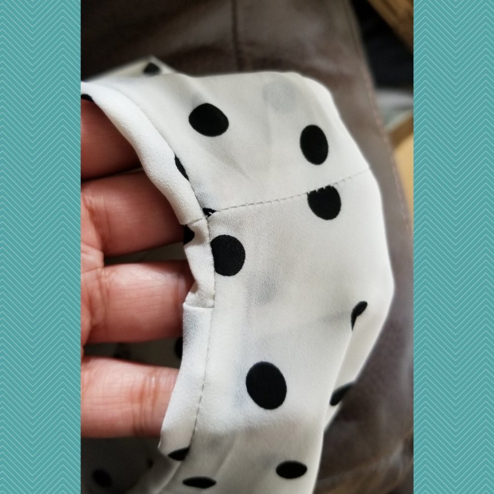 Express Polkadot Button Front Portofino Shirt - image 4